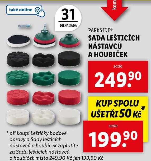 SADA LEŠTICÍCH NÁSTAVCŮ A HOUBIČEK 