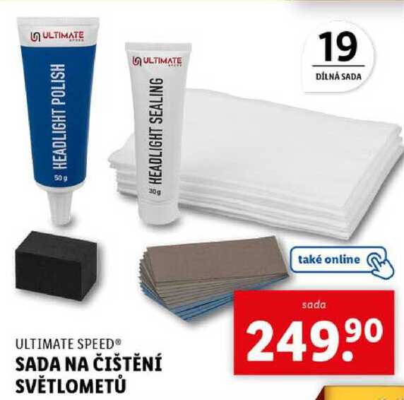 SADA NA ČIŠTĚNÍ SVĚTLOMETŮ  