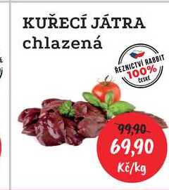 KUŘECÍ JÁTRA chlazená 1kg