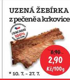 UZENÁ ŽEBÍRKA z pečeně a krkovice 100g 
