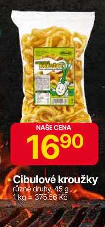 Cibulové kroužky různé druhy, 45 g