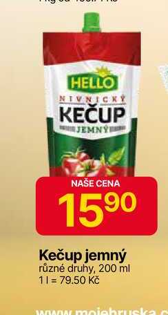 HELLO Kečup jemný různé druhy, 200 ml