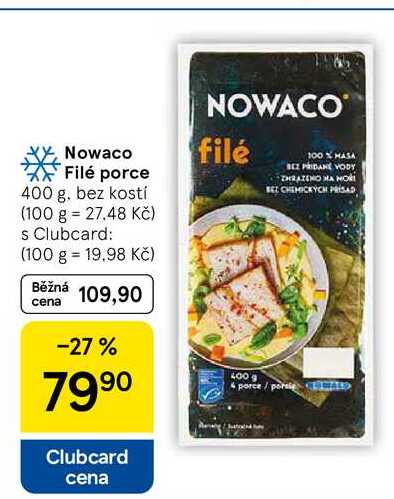 Nowaco Filé porce, 400 g, bez kostí  