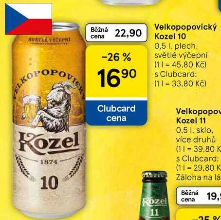 Velkopopovický Kozel 10, plech, 0.5 l