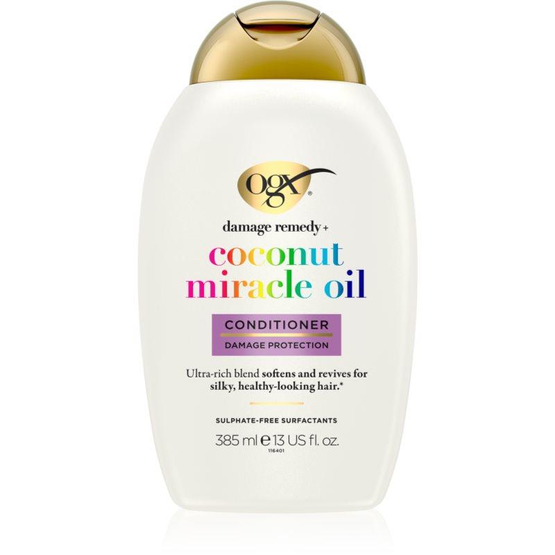 OGX Coconut Miracle Oil kondicionér pro posílení vlasů s kokosovým olejem 385 ml