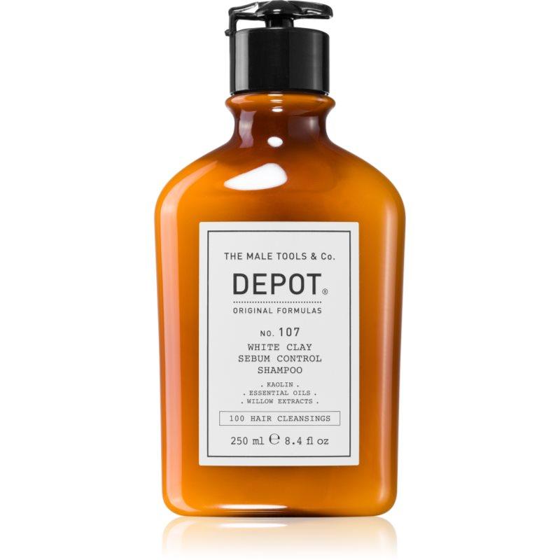 Depot 100 HAIR CLEANSING NO. 107 WHITE CLAY SEBUM SHAMPOO čisticí šampon pro mastné vlasy a vlasovou pokožku 250 ml