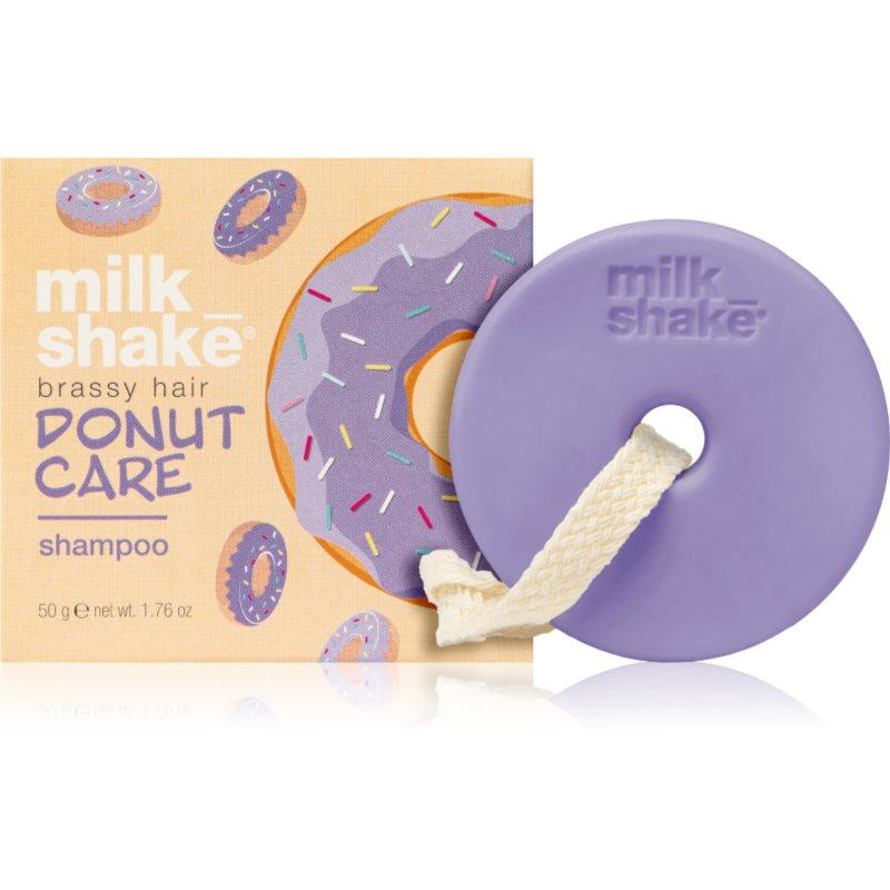 Milk Shake Silver Shine Donut Care Shampoo tuhý šampon pro blond vlasy 50 g