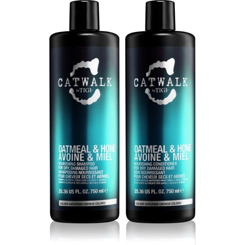 TIGI Catwalk Oatmeal & Honey výhodné balení pro poškozené vlasy pro ženy