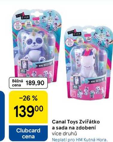 Canal Toys Zvířátko a sada na zdobení, více druhů  