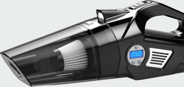 Vysavač do auta 12V / kompresor s digitálním měřičem tlaku 7bar / LED osvětlení