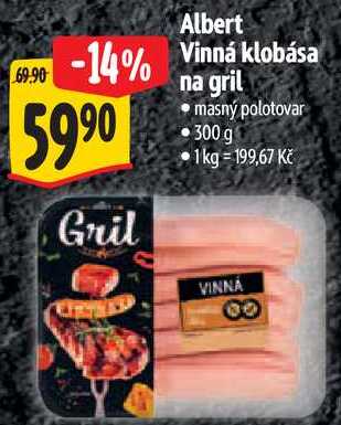 Albert Vinná klobása na gril, 300 g