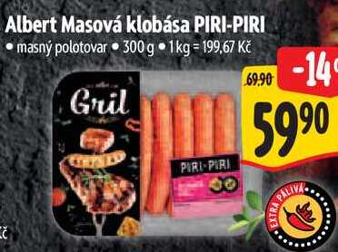 Albert Masová klobása PIRI-PIRI, 300 g