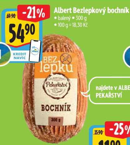 Albert Bezlepkový bochník, 300 g