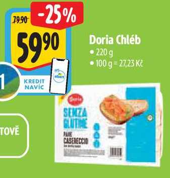 Doria Chléb, 220 g 