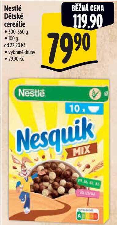 Nestlé Dětské cereálie, 300-360 g