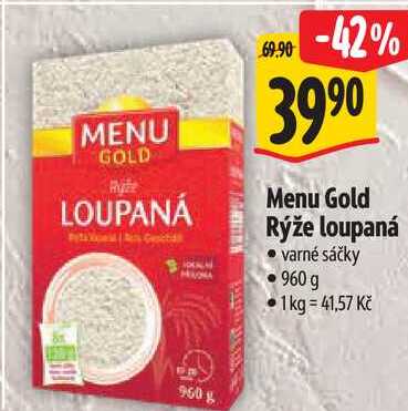 Menu Gold Rýže loupaná, 960 g