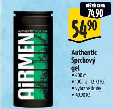 Authentic Sprchový gel, 400 ml