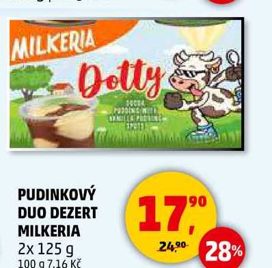PUDINKOVÝ DUO DEZERT MILKERIA, 2x 125 g 