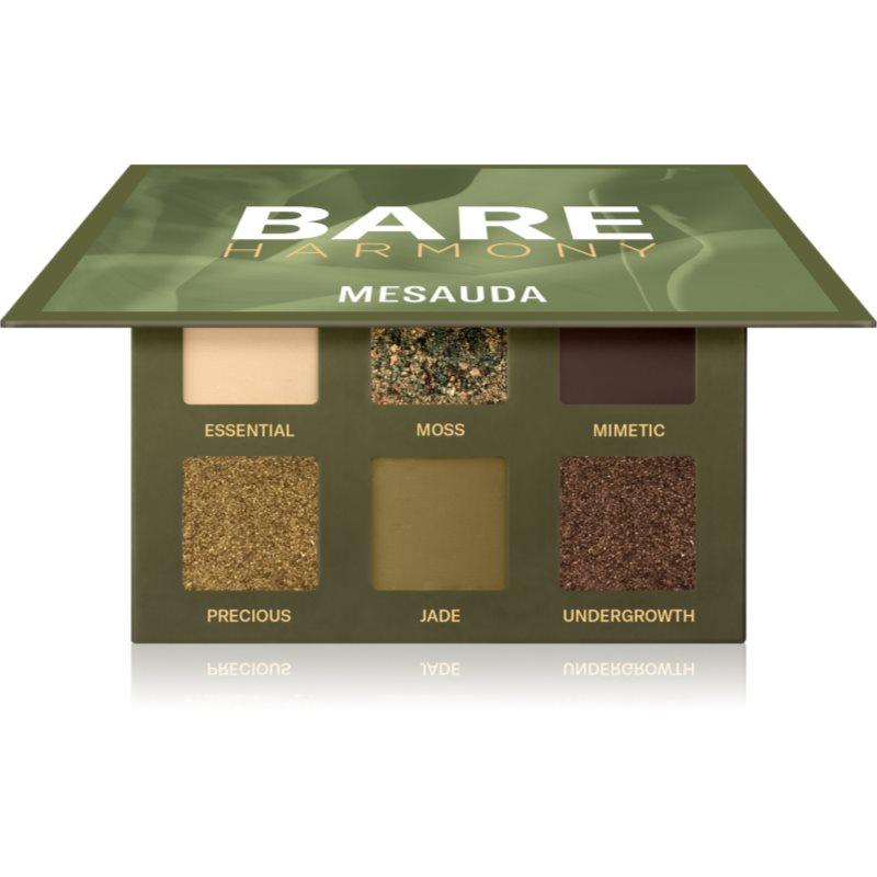 Mesauda Milano Bare Harmony paleta očních stínů odstín 205 Hidden Green 6x1 g