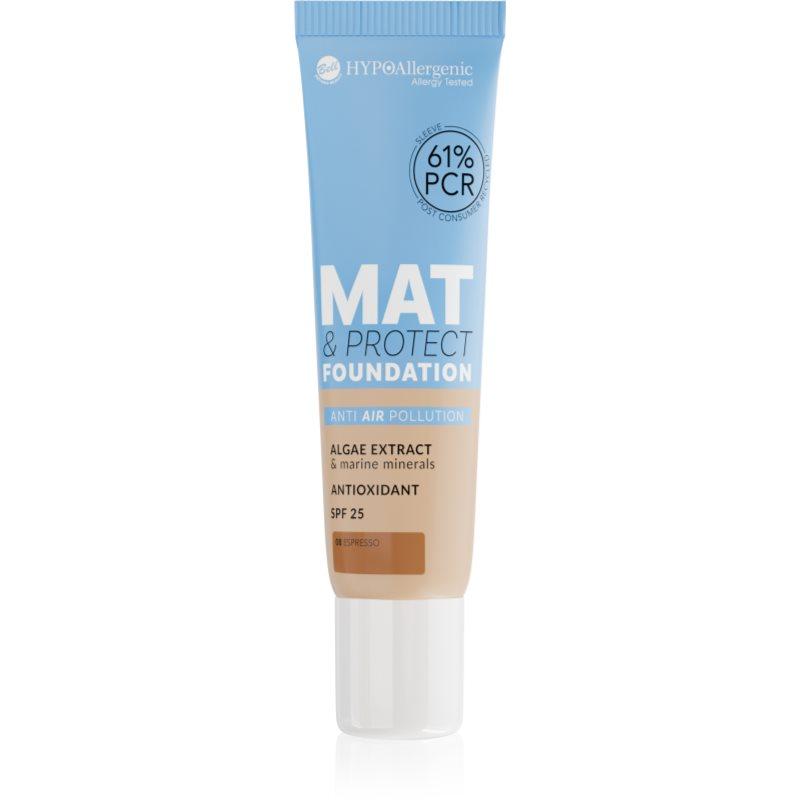 Bell Hypoallergenic Mat & Protect dlouhotrvající matující make-up SPF 25 odstín 08 Espresso 30 g