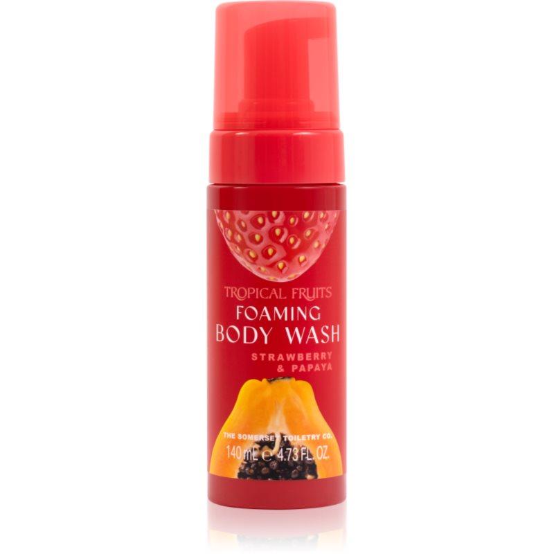 The Somerset Toiletry Co. Tropical Fruits Strawberry & Papaya mycí pěna na tělo 140 ml