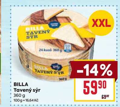 BILLA Tavený sýr 360 g
