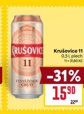 Krušovice 11 0,51, plech 