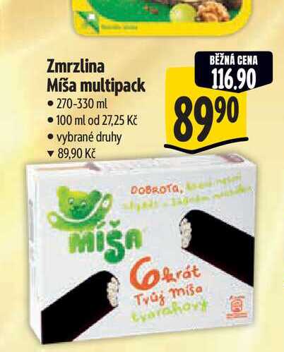 Zmrzlina Míša multipack  270-330 ml 