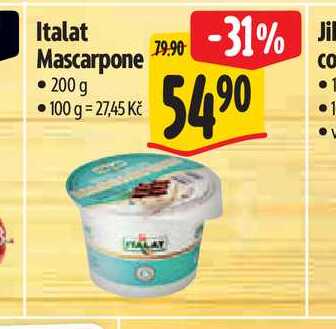 Italat Mascarpone smetanový krém 200g