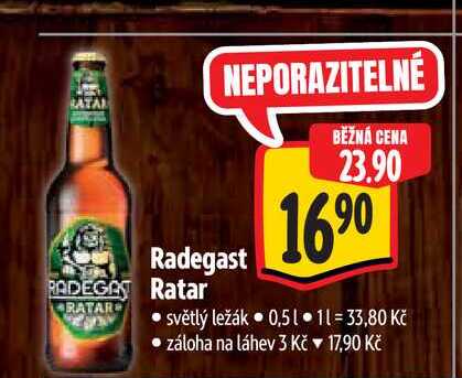   Radegast Ratar 0,5 l