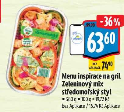 Menu inspirace na gril Zeleninový mix středomořský styl, 380 g 