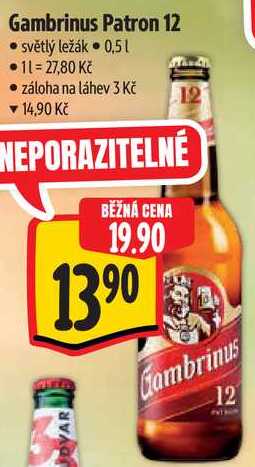 Gambrinus Patron 12, 0,5 l 