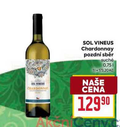 SOL VINEUS Chardonnay pozdní sběr suché 0,75l