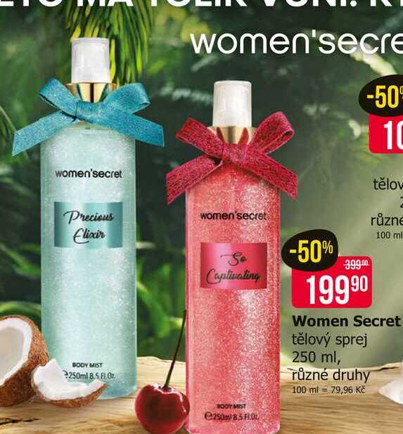 Women Secret tělový sprej 250 ml, různé druhy