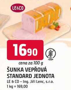 LE&CO ŠUNKA VEPŘOVÁ STANDARD 100g
