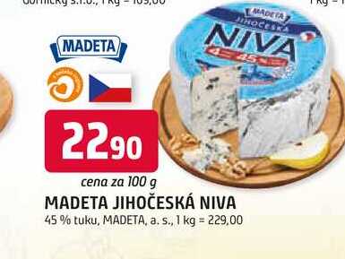 MADETA JIHOČESKÁ NIVA 45% tuku, 100g