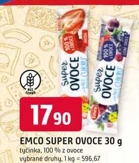 EMCO SUPER OVOCE 30 g tyčinka