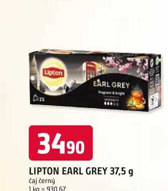 LIPTON EARL GREY 37,5 g čaj černý
