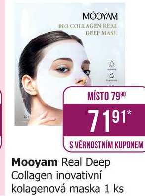 Mooyam Real Deep Collagen inovativní kolagenová maska 1 ks 