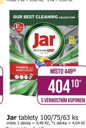 Jar kapsle do myčky 75ks, vybrané druhy