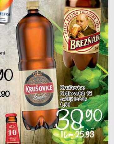 Krušovice Královská 12 světlý ležák 1,5l