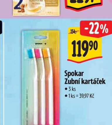  Spokar Zubní kartáček   3 ks 