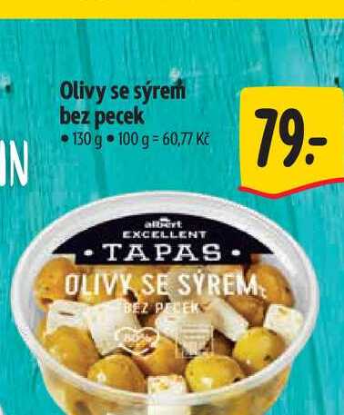  Olivy se sýrem bez pecek 130 g 1 