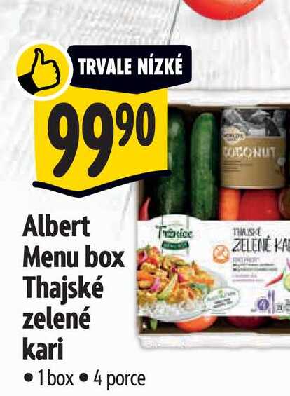  Albert Menu box Thajské Tržnice zelené kari 1 box 