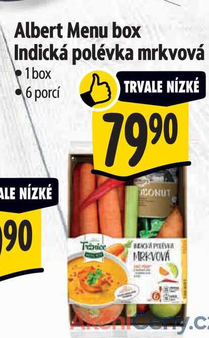 Albert Menu box Indická polévka mrkvová 1 box  