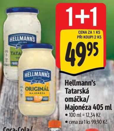  Hellmann's Tatarská omáčka/ Majonéza 405 ml  