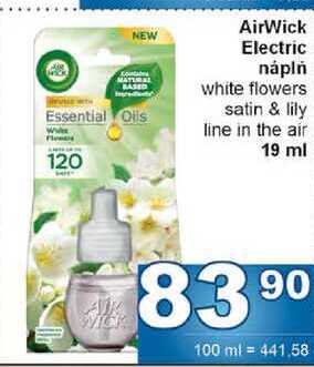 AirWick Electric náplň white flowers satin & lily line in the air 19 ml