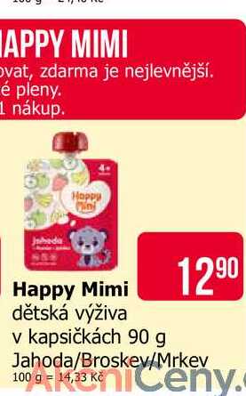 Happy Mimi dětská výživa v kapsičkách 90 g 