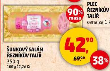 ŠUNKOVÝ SALÁM ŘEZNÍKŮV TALÍŘ, 350 g