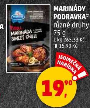 MARINÁDY PODRAVKA různé druhy, 75 g